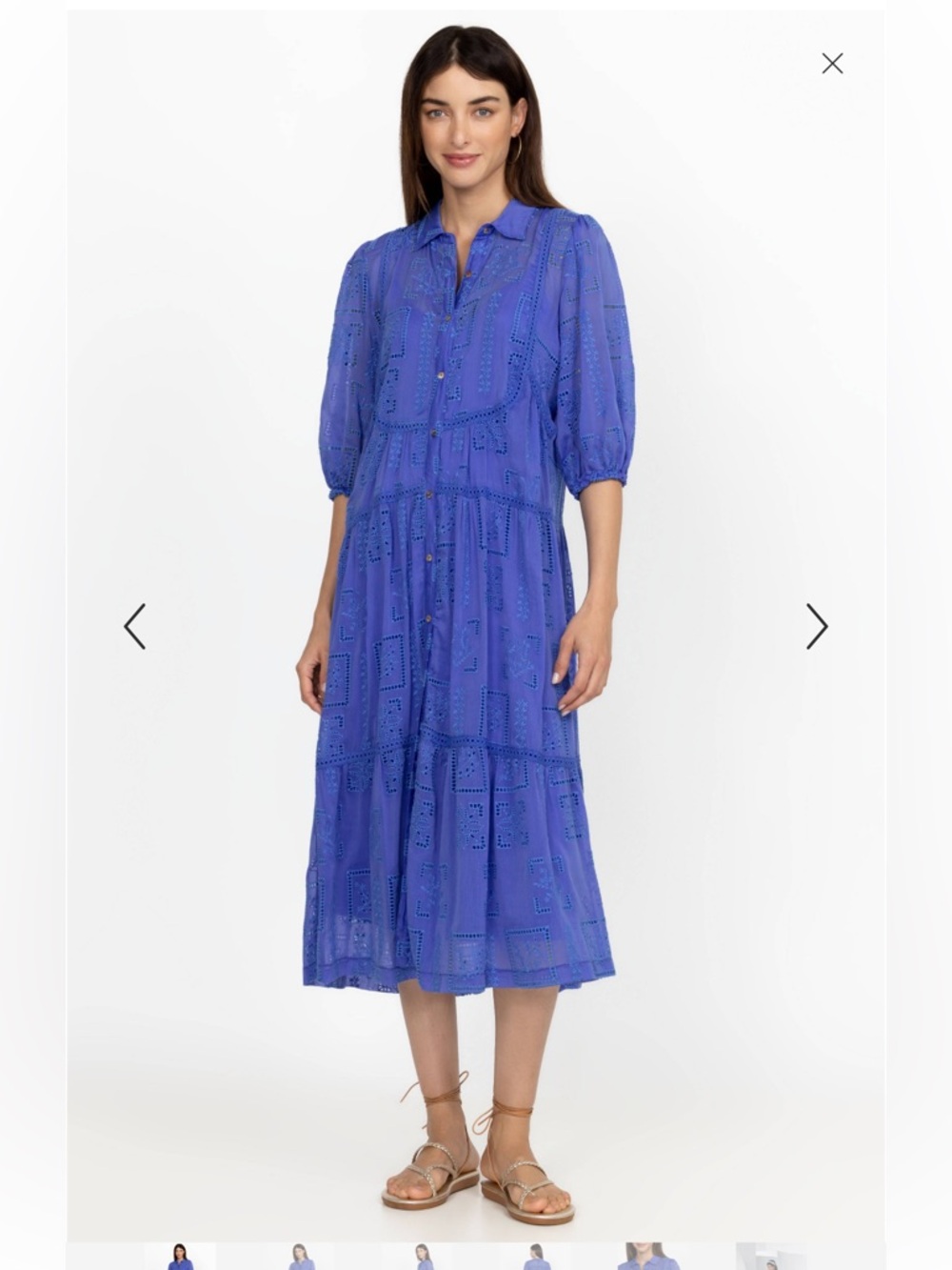 Johnny Was SADIE MIDI DRESS XS